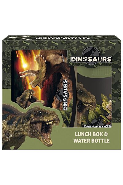 OEM Sada sendvičovej krabičky a fľaše na vodu, Derform ZSBADN18, Dinosaury