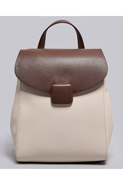 R&B Color Block Flap Closure Backpack