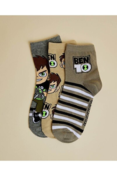 R&B Multi Boy 3 Pack Ben 10 Ankle Socks