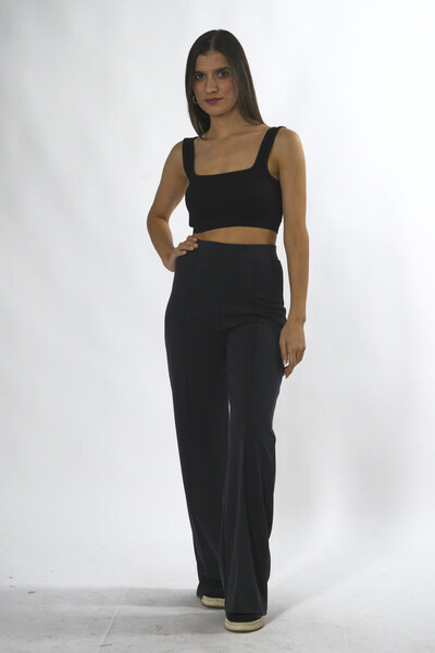 ABBRA Women's Front Seam Wide Leg Sweatpants