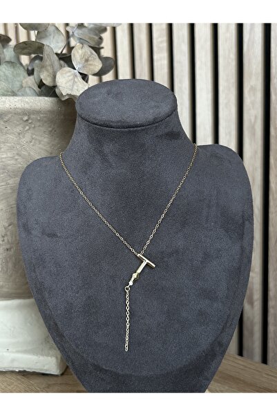 lavanderopa قلادة من الفولاذ بحرف T