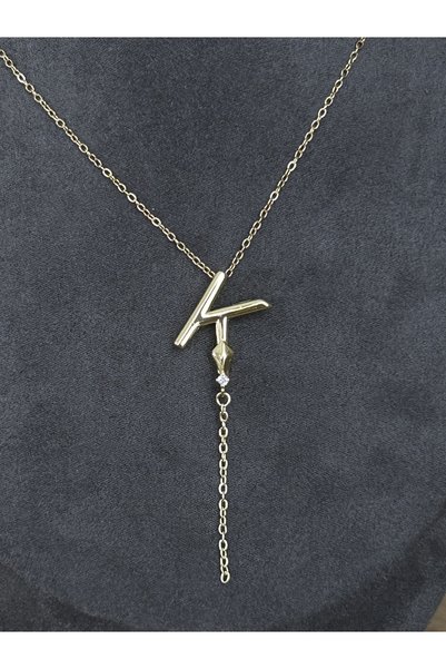 lavanderopa Letter K Steel Necklace