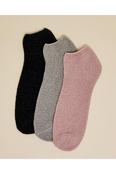 R&B 3 Pack Solid Winter Ankle Socks