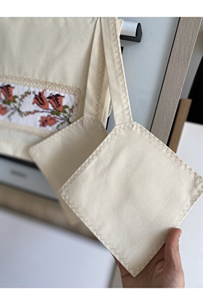 Parla Life Krem Renk Ocak Örtüsü x Tutacak