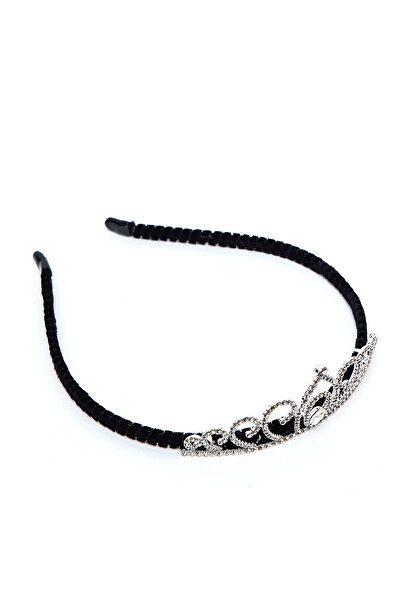R&B Black Women's Embellished Crown Headband