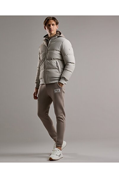 R&B Quilted Puffer Jacket with Zipper Closure