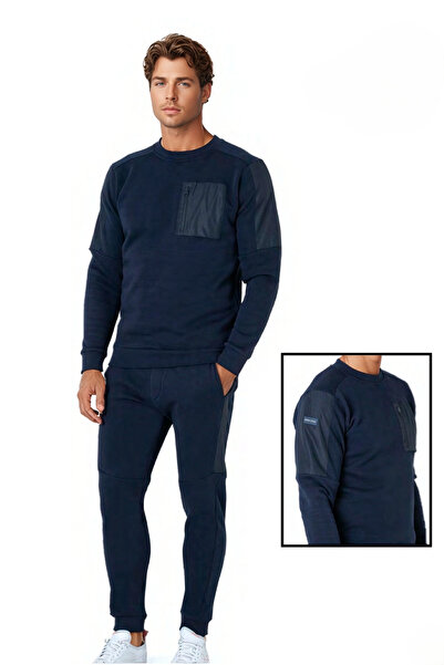 Pierre Cardin Erkek Spor Tarz Cepli Kışlık Uzun Kollu Pijama Takımı