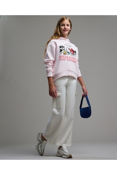 R&B بنطلون كارغو سادة مع إغلاق بأزرار