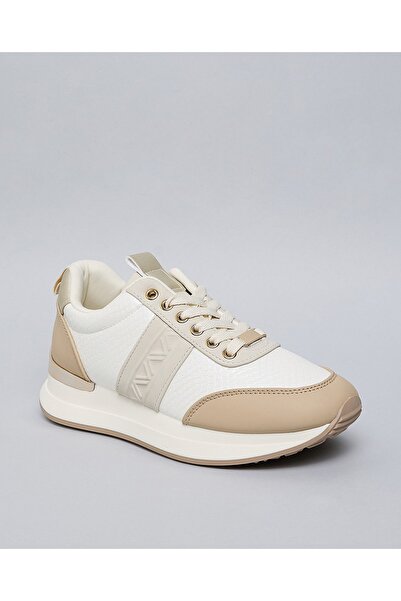 R&B Ivory Women's Color Block Sneakers
