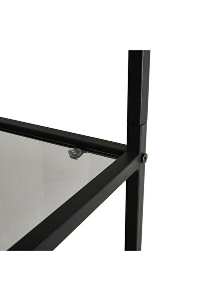 Just Home Kubbeli Kitaplık - Siyah - 156x30x40 cm