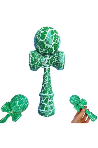 NextFarma Kendama profesională din lemn, 18 cm CRĂPATĂ cu design crăpat, culo...