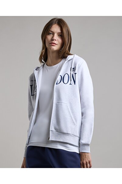 R&B Printed Hooded Jacket with Long Sleeves