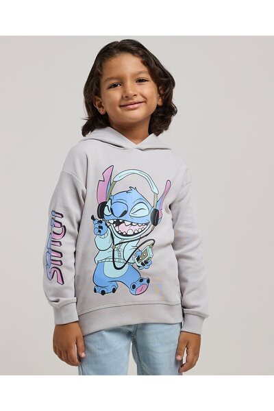 R&B هودي مطبوع غرزة وأكمام طويلة