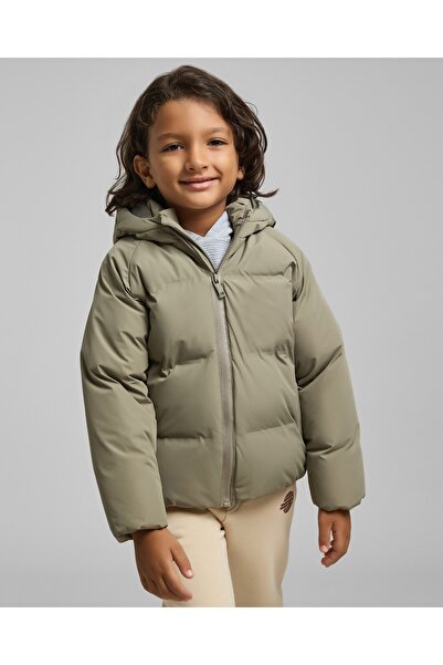 R&B سترة مبطنة بغطاء رأس وسحاب للإغلاق