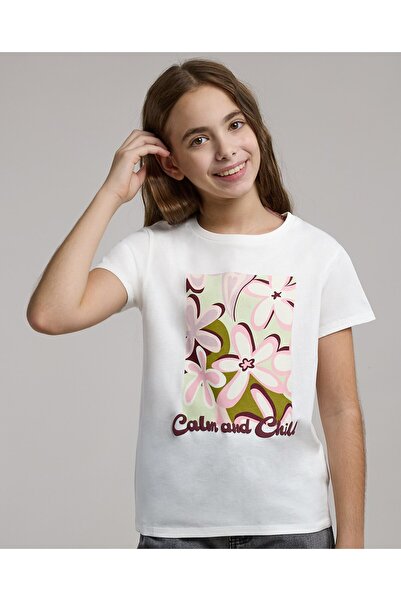 R&B تي شيرت مطبوع برقبة دائرية وأكمام قصيرة