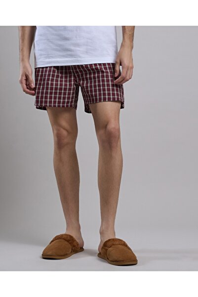 R&B نعال غرفة النوم للرجال باللون البني مع تفاصيل من الفرو