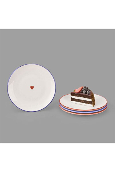 Evidea Kitchen 4'lü Kalpli Pasta Tabağı - Renkli - 20 cm