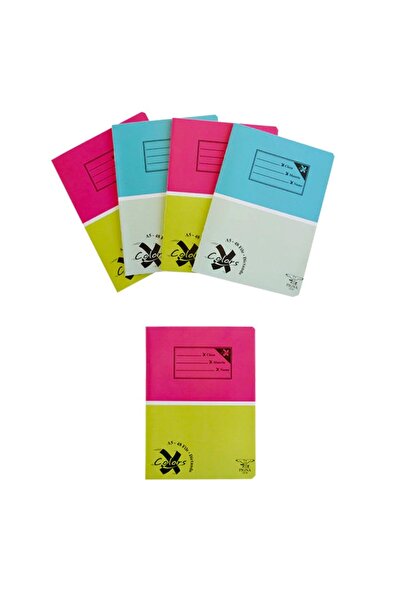 Ecada Notebook A5, Grid Format, 80 Sheets, Color Multicolor, Cover Hardcover, Weight 60 g/m², 12 pcs/set