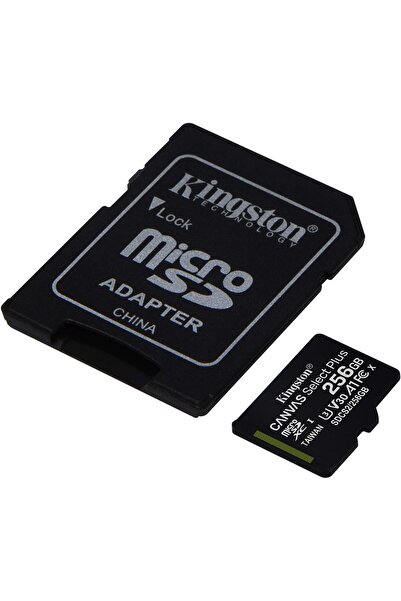 Kingston 256GB microSD Class 10 Canvas Select Plus Card with SD Adapter (SDCS2/256GB)