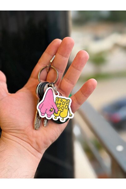 Vidar Dekor Sünger Bob Patrick Dostluk Anahtarlığı Espirili