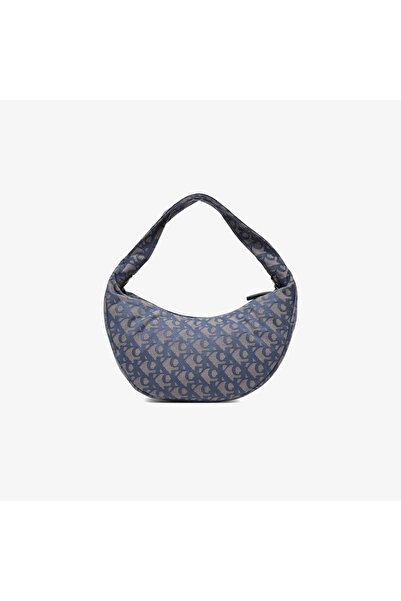 Calvin Klein Monogram Pinched Medium Kadın Mavi El Çantası