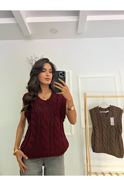 şev butik Örgülü Triko Süveter -2452