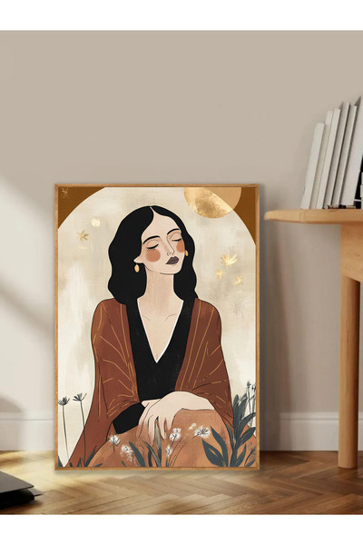 Tuba Decor Tablo dintr-o singură bucată cu rame din lemn pentru sufragerie, sufragerie, bucătărie