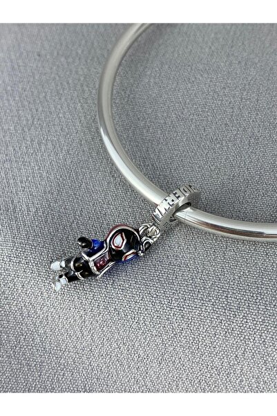 My Story Marvel Örümcek Adam Miles Morales Sallantılı Gümüş Charm