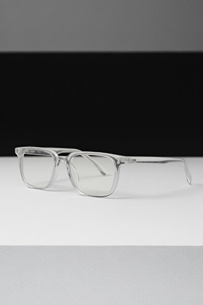 MACERATİ Serious Unisex Transparent Framed Blue Block Blue Light Filter Screen Glasses