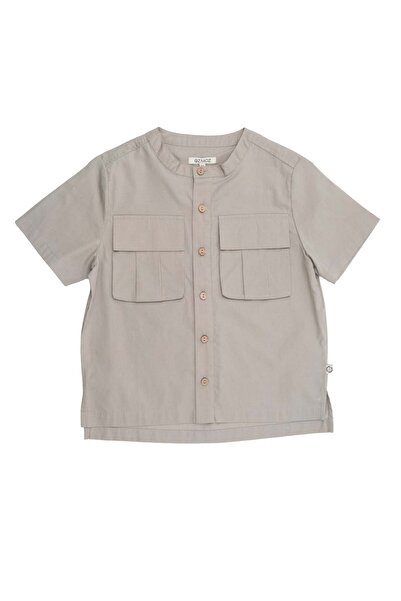 Ozmoz By Mukadder Özden Organic Safari Style Khaki Summer Boys' Shirt