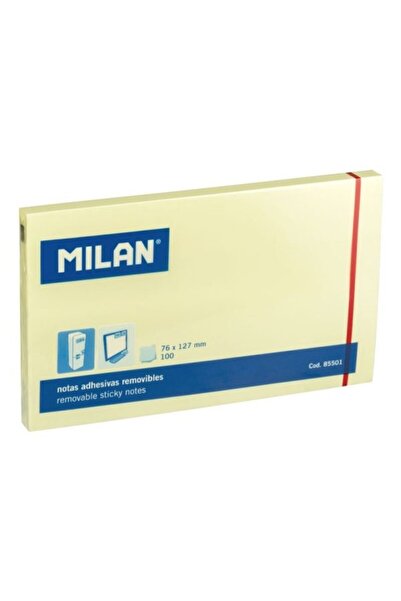 Milan Set of 10 Sticky Notes, Color Pale Yellow, Material Paper, Size 127x76 ...