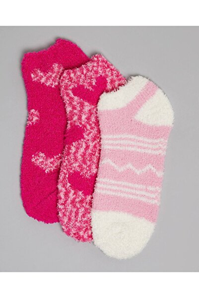 R&B 3 Pack Printed Winter Ankle Socks