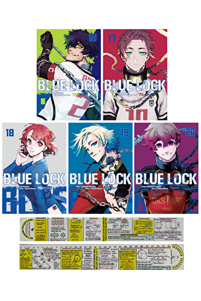 Komik Şeyler Blue Lock 16-17-18-19-20. Ciltler Manga Seti + Mat. Öğreten Cetvel