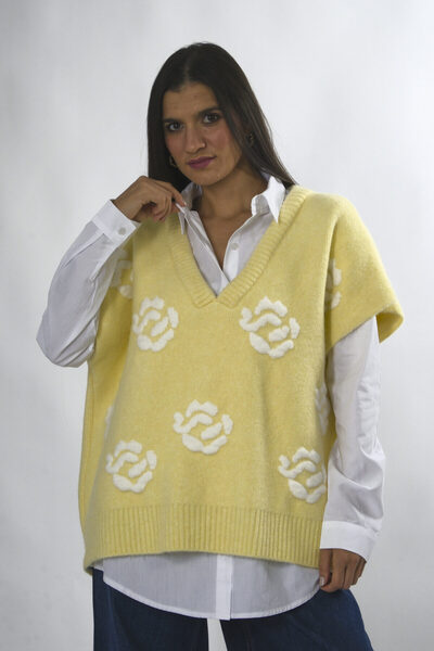 ABBRA Women's Oversize Shirt Embroidered Sweater