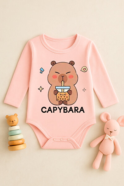 SVART WEAR Cute Baby Bodysuit with Printed Text and Snap Fasteners