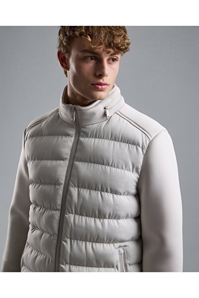 R&B Quilted Puffer Jacket with Zipper Closure