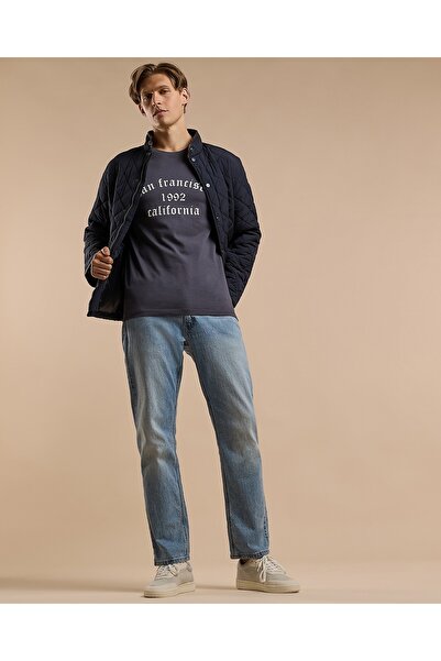 R&B Typography Print T-Shirt with Crew Neck and Short Sleeves