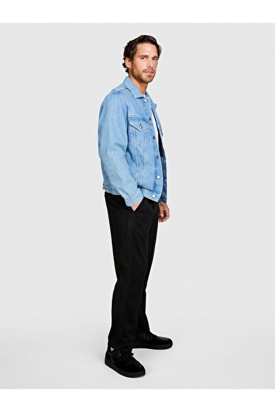 Sisley Ανδρικό τζιν μπουφάν 100% Koton Slim Fit 323A2V8JSN02B-SIS901