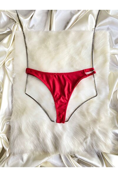 Maly Love Kadın Şık Çift Askılı Tanga Külot - Kırmızı İç Çamaşırı