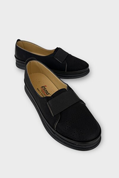 Liger Women's Orthopedic Rubber Detail Comfort Casual Shoes Black - Beige