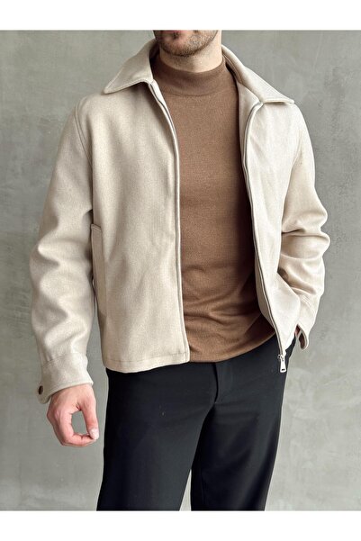 Thebomb Men's Regular Fit Lined Wool Blend Jacket