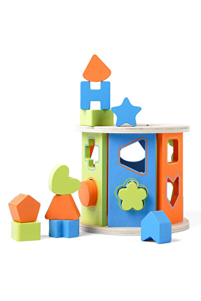 Little Story Wooden Activity Box Early Education Montessori 12 Pcs - Multicolor