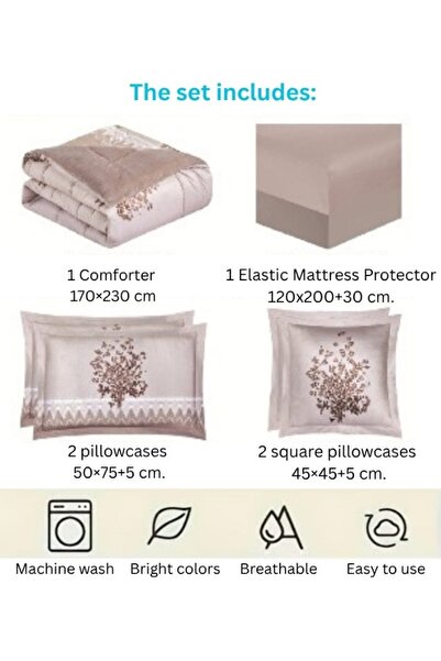 smart home Double-sided winter Comforter (velvet side & fur side) Filled bedspread, 4piece duvet set, 230x170cm
