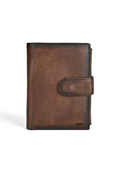 PriStyle Men's Vintage Genuine Leather Wallet with RFID Protection, Brown