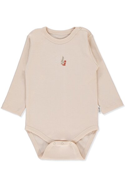 Bebetto بدلة طويلة الأكمام من إنترلوك (تيني فلوريست) باللون البيج