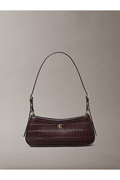 Calvin Klein Small Croc-Effect Shoulder Bag
