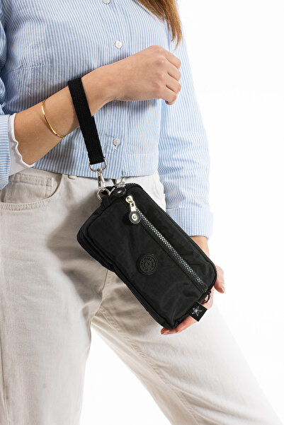 MEGA ÇANTA M 231 Mega Bag Crinkle Fabric Unisex Hand Shoulder Bag, Phone Holder (Horizontal), Clutch