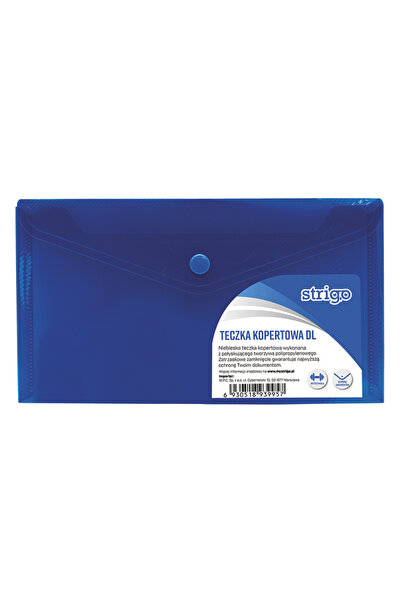 Strigo PP DL staple envelope folder, blue SF014