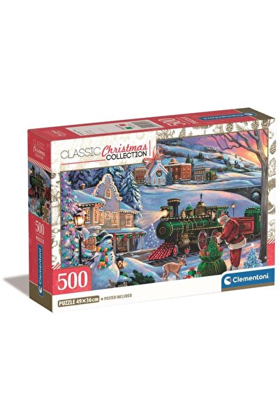 CLEMENTONI Christmas Train Puzzle 500 piece Compac
