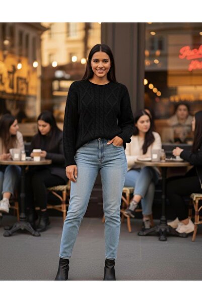 HELLİE محبوك سترة تريكو منقوشة